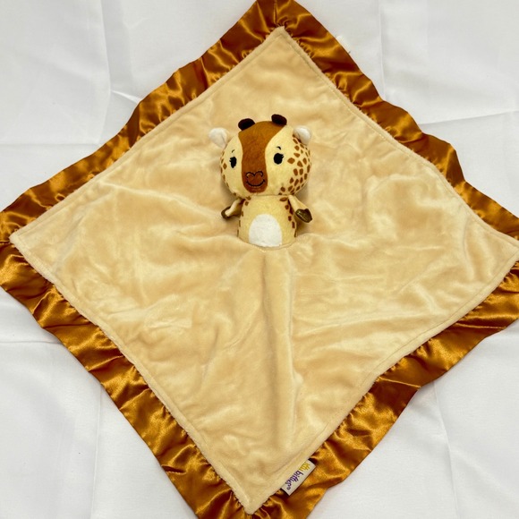 Hallmark Other - Hallmark Itty Bittys Giraffe Baby Security Blanket Plush Lovey Satin Trim 14x14